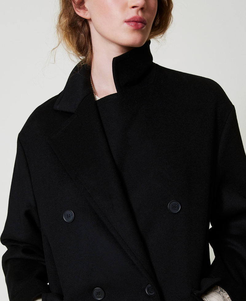 Scee by twin set Cappotto di linea morbida in misto lana I Più Venduti