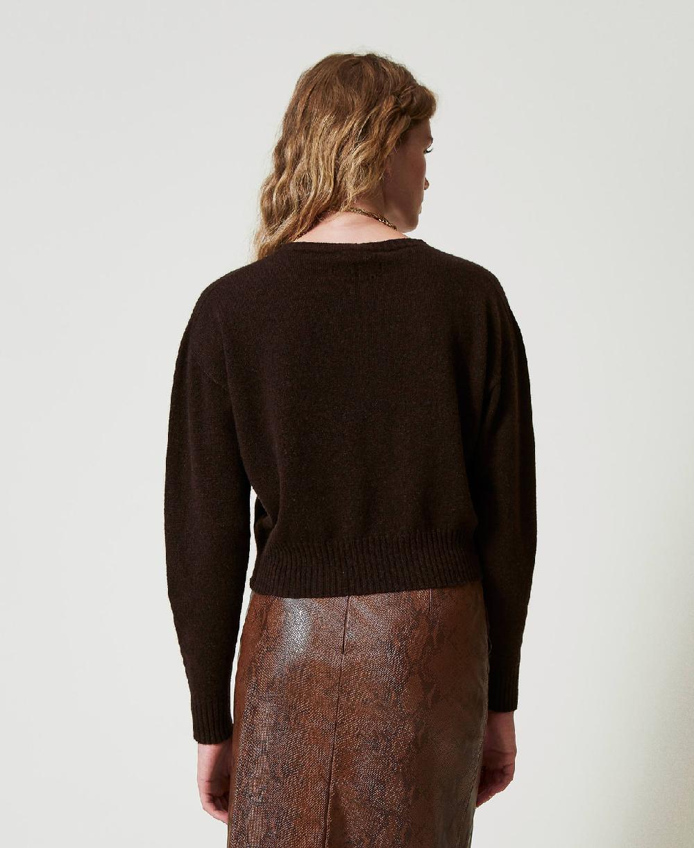 Scee by twin set Maglia girocollo in eco-cashmere Nuova