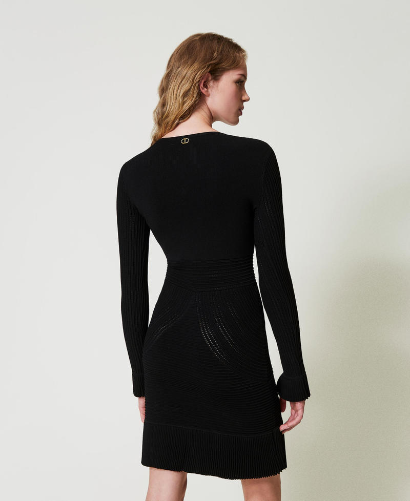 Scee by twin set Abito corto in maglia con mix di punti Italy