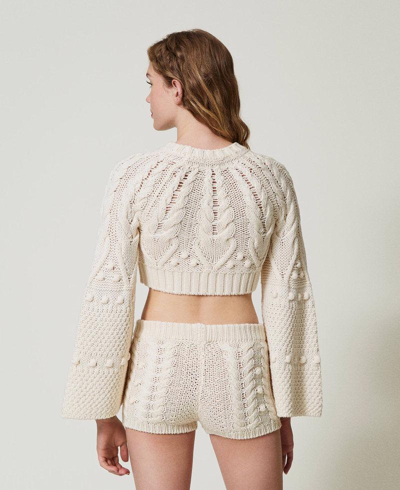 Scee by twin set Maglia cropped in lana 2025