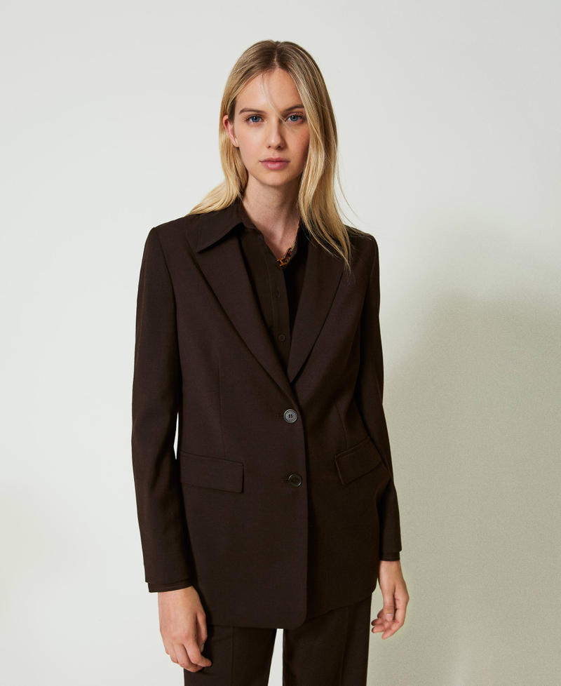Scee by twin set Giacca blazer in lana stretch Shopping Online