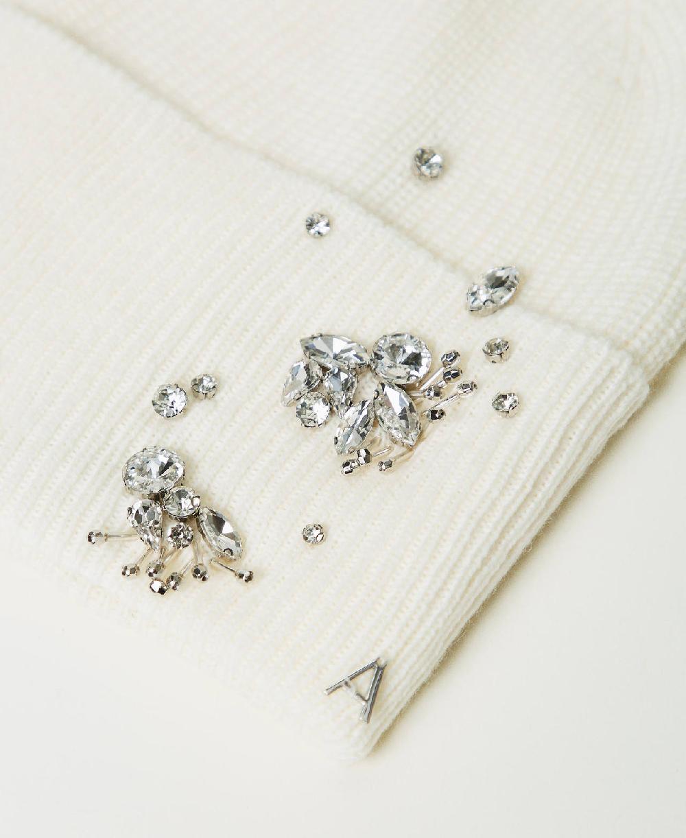 Scee by twin set Berretto in maglia con ricami Offerta