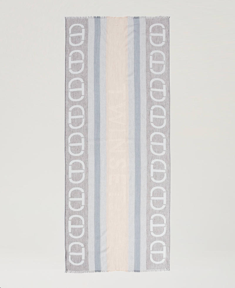 Scee by twin set Stola jacquard con Oval T In Vendita