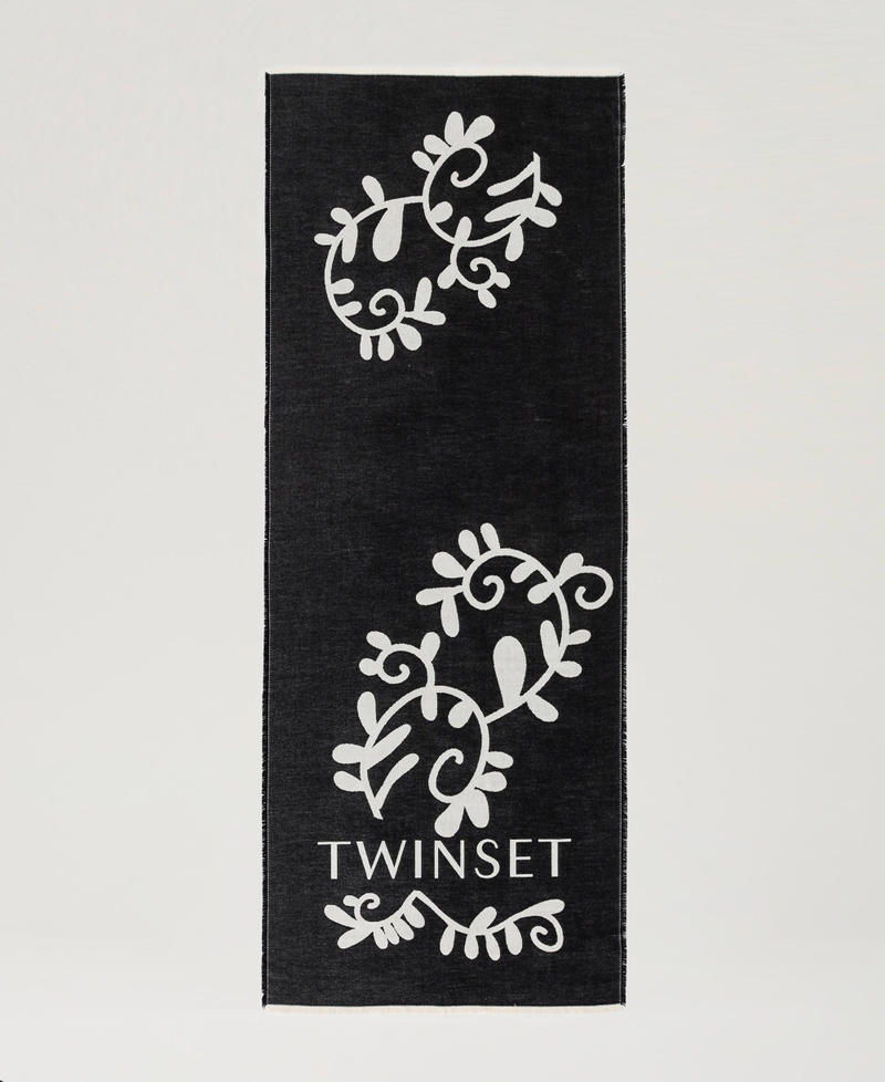 Scee by twin set Sciarpa jacquard con logo ACQUISTA ORA