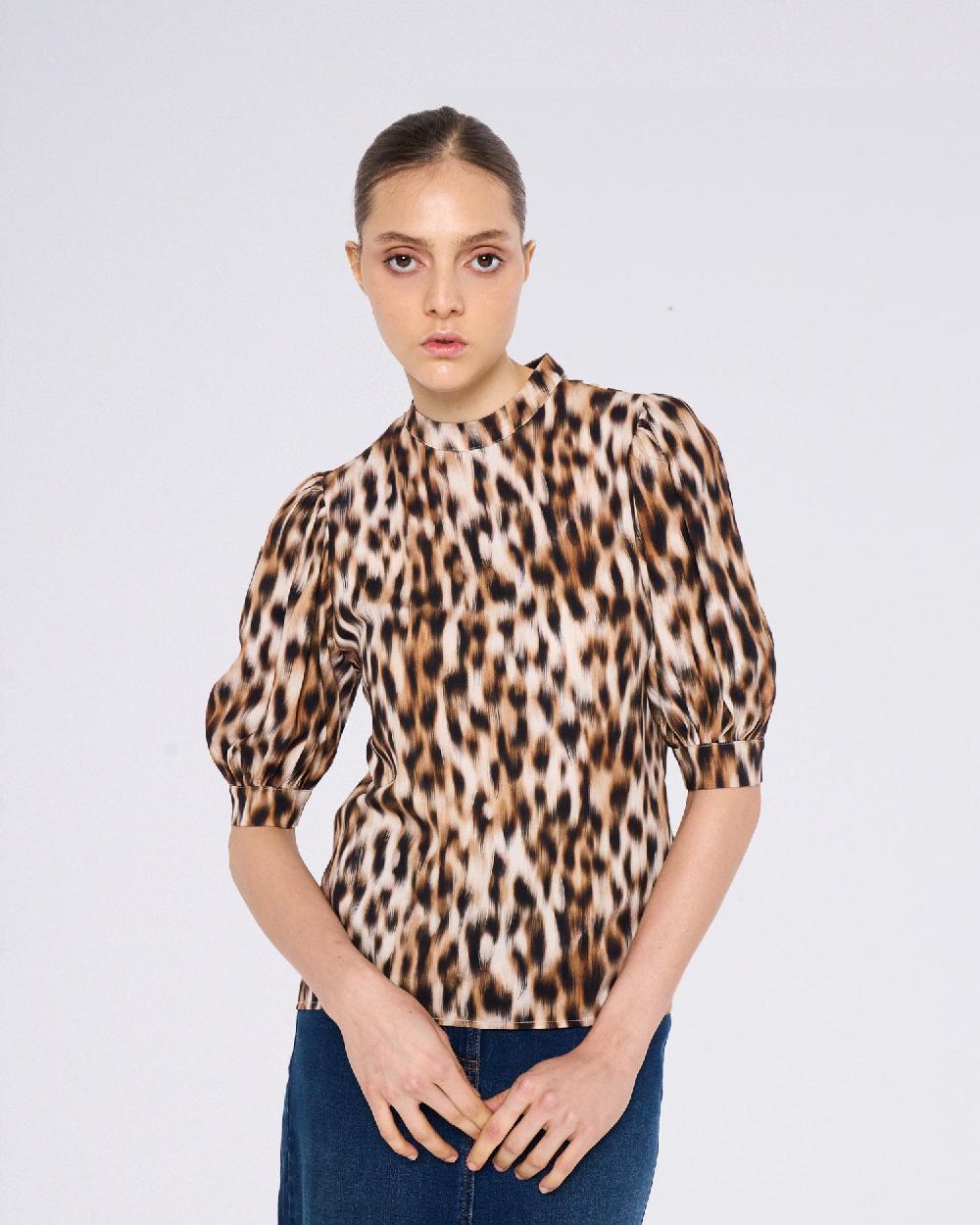 ﻿Silvian Heach Blusa leopardata Nuovo