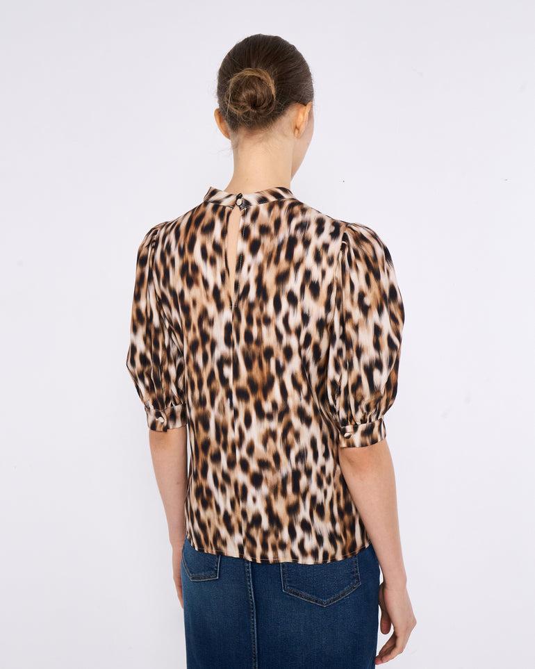 ﻿Silvian Heach Blusa leopardata Nuovo