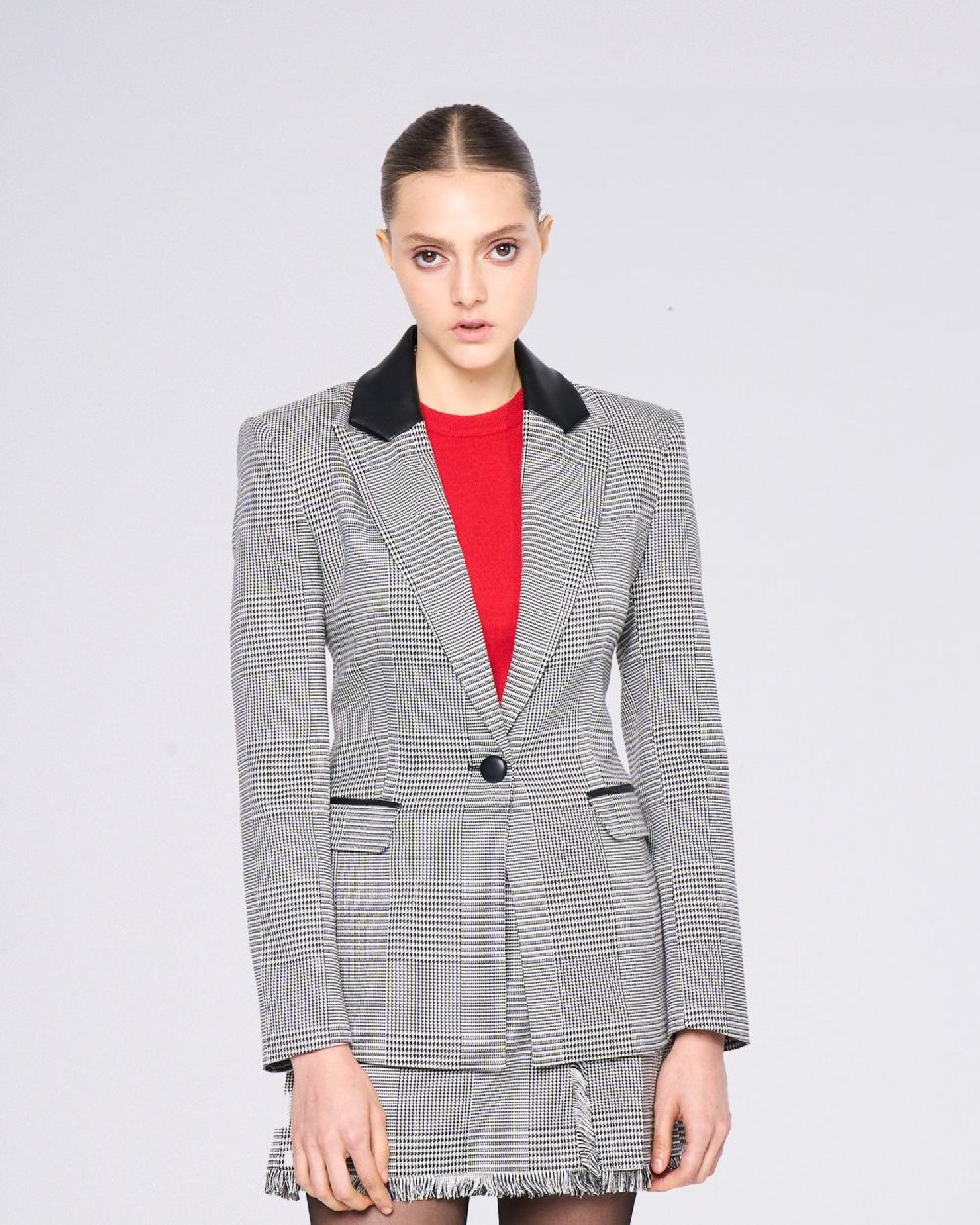 Silvian Heach Blazer avvitato a quadri Promozione Limitata