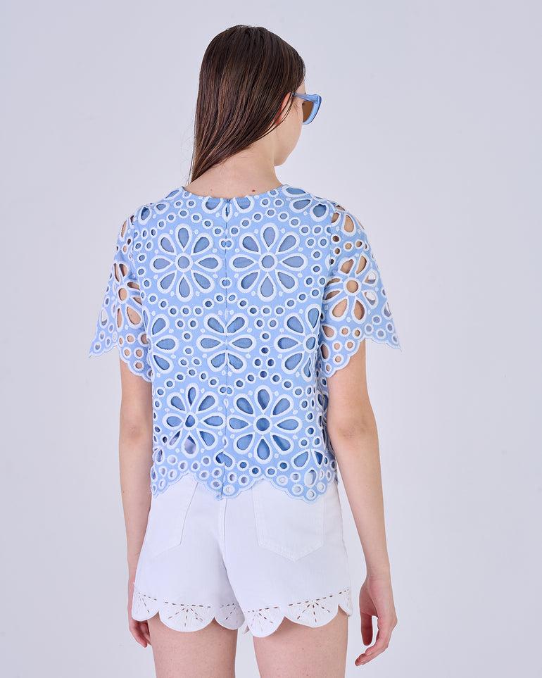 Silvian Heach Blusa traforata a fiori Italy