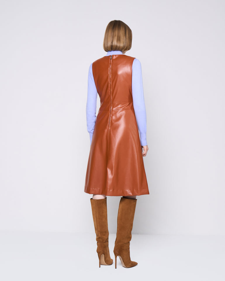 Silvian Heach Abito midi in ecopelle In Saldo