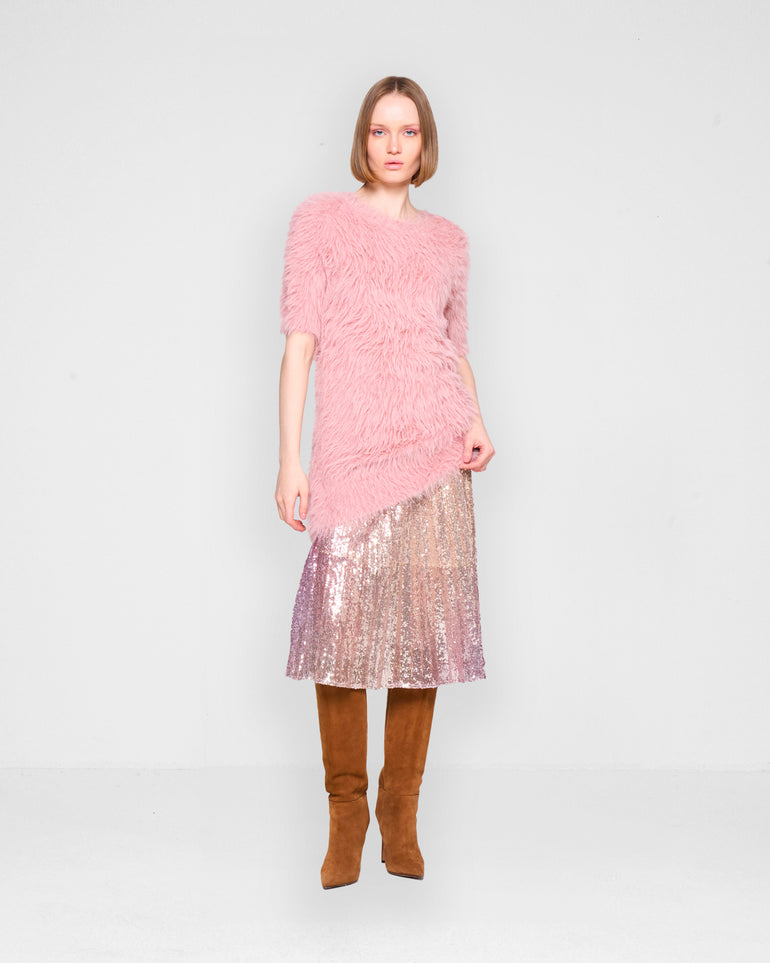 Silvian Heach Abito faux fur Vendita Calda