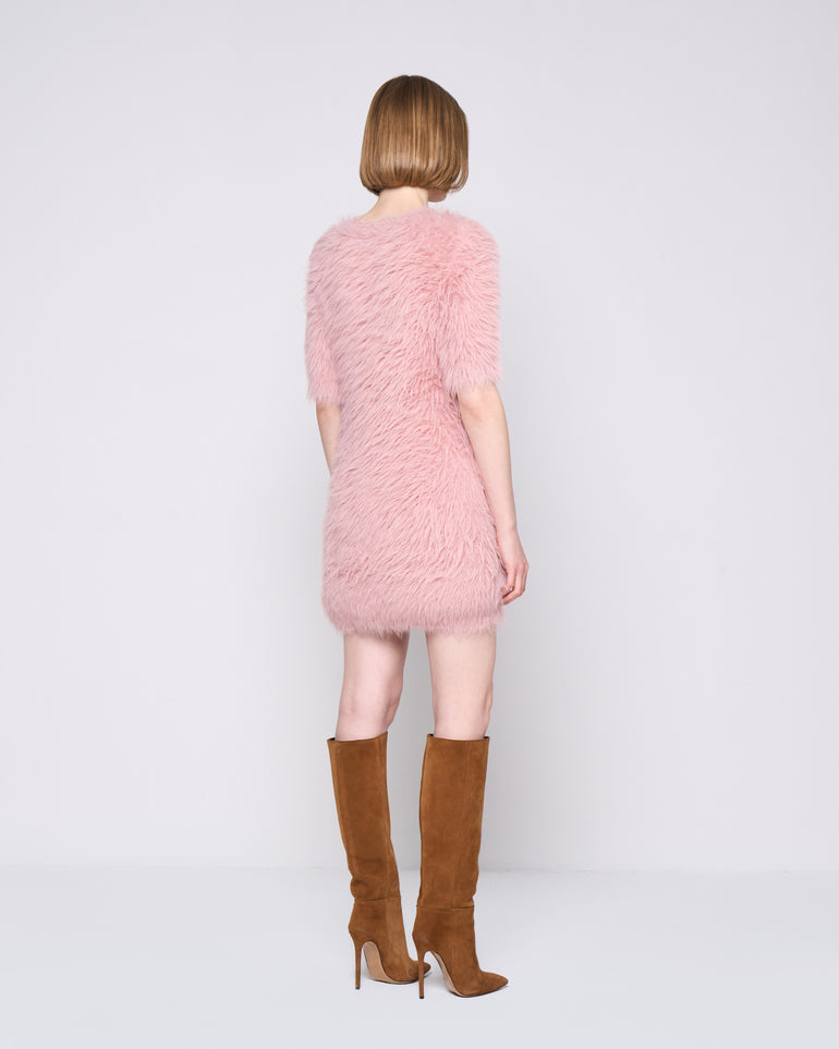 Silvian Heach Abito faux fur Vendita Calda