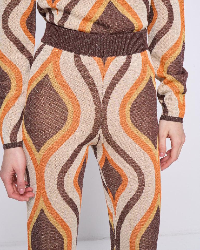 Silvian Heach Pantaloni a fantasia in lurex Pezzi Unici
