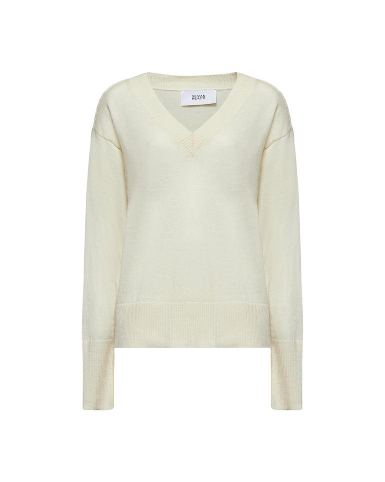 Silvian Heach Maglia con profondo scollo a V Italia