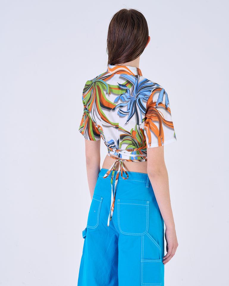 Silvian Heach Camicia cropped a fiori Hotsell