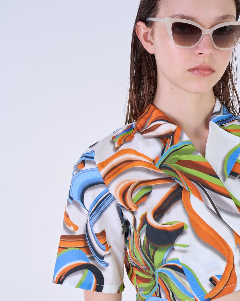 Silvian Heach Camicia cropped a fiori Hotsell