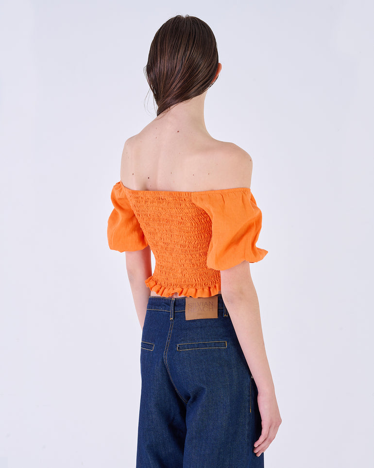 Silvian Heach Top con elastico arricciato Vendita Economica