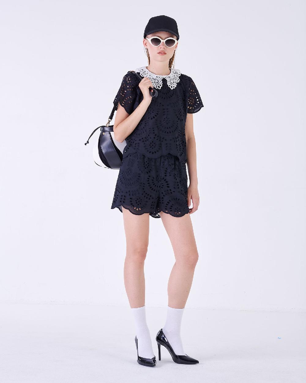 Silvian Heach Blusa in sangallo Spedizione Gratuita