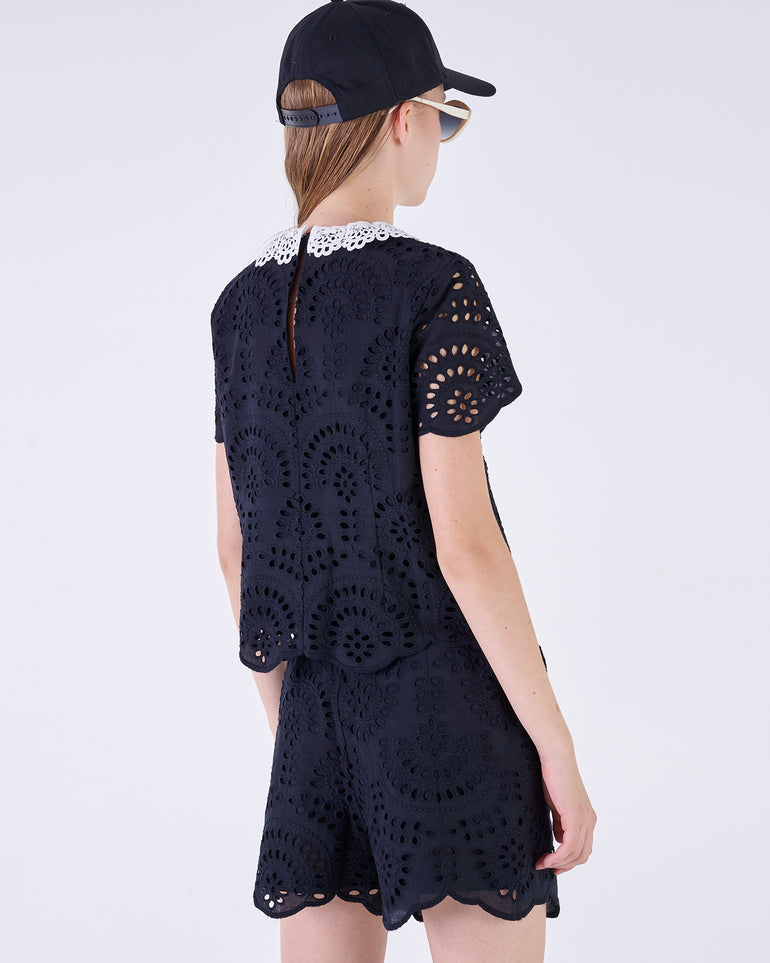 Silvian Heach Blusa in sangallo Spedizione Gratuita