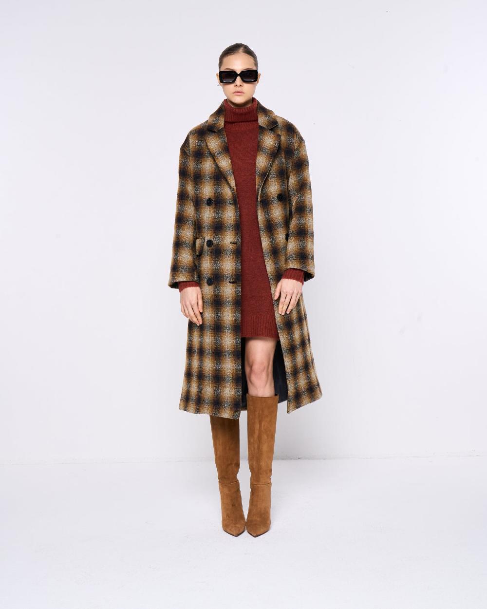Silvian Heach Cappotto doppiopetto a quadri Vendite Flash