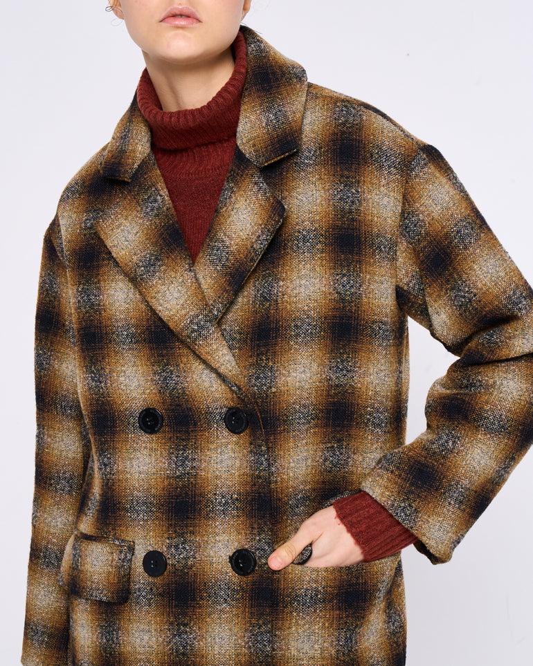 Silvian Heach Cappotto doppiopetto a quadri Vendite Flash