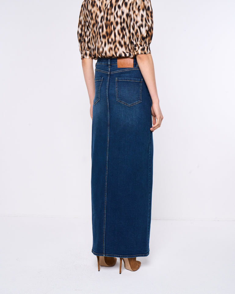 Silvian Heach Gonna lunga in denim Negozi Online