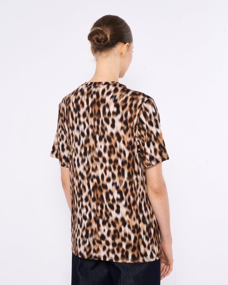 Silvian Heach T-shirt oversize leopardata Sconto
