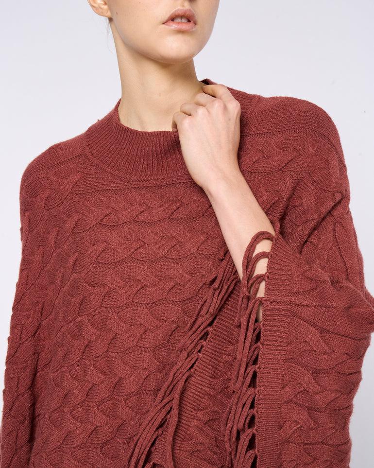 Silvian Heach Poncho in maglia intrecciata In Saldo