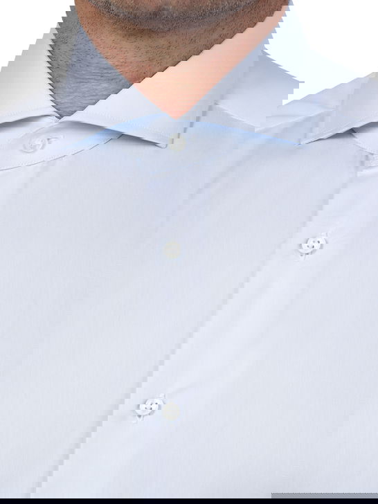 ﻿Xacus Camicia Xacus Tessuto Thomas Mason Celeste Nuovo