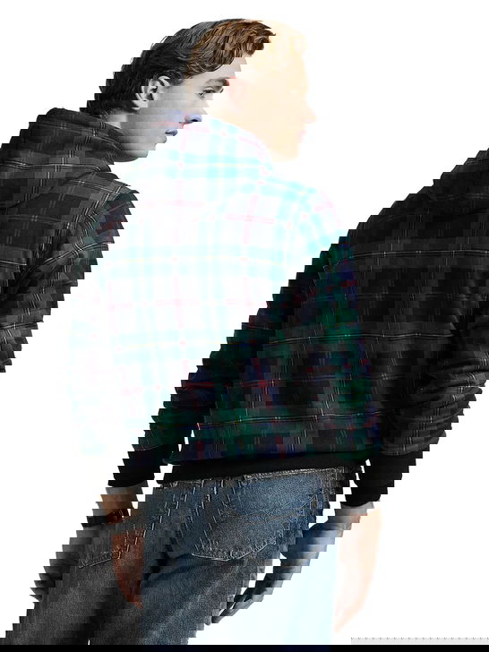 Polo Ralph Lauren Felpa Polo Ralph Lauren Plaid Pile Verde Consegna Veloce