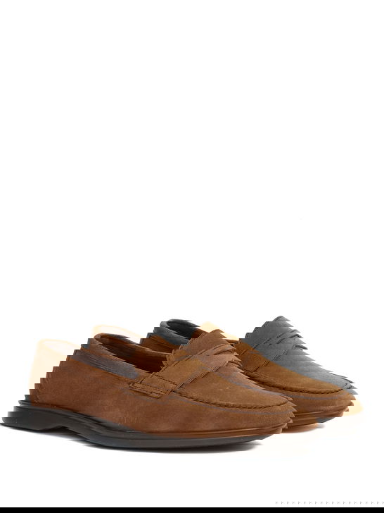 Berwick 1707 Mocassini Berwick 1707 Scamosciato Marrone Saldi Di Fabbrica