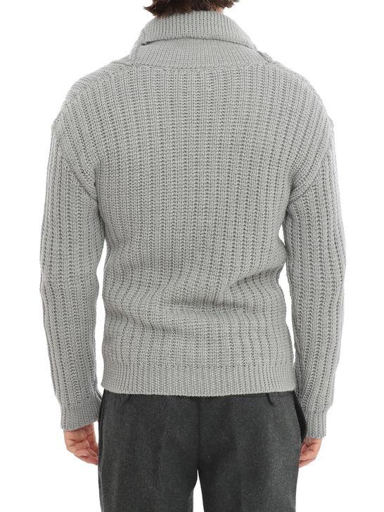 Rakki Cardigan Rakkì Collo Sciallato Grigio Nuova