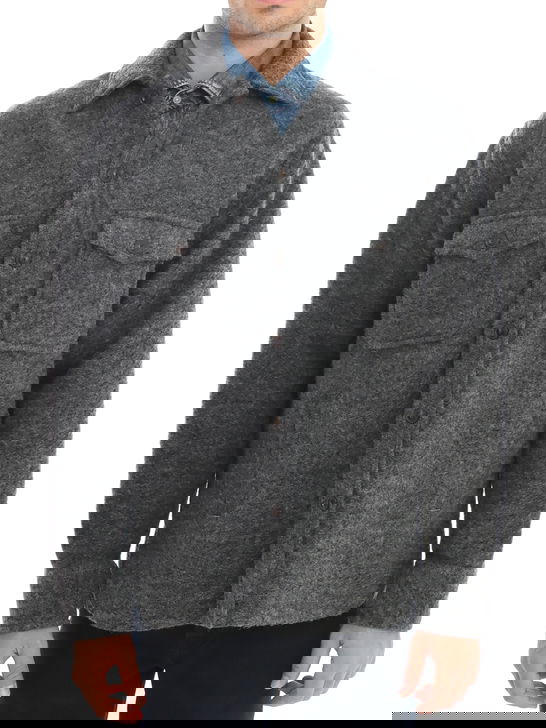 Tintoria Mattei Overshirt Tintoria Mattei Grigio Consegna Veloce
