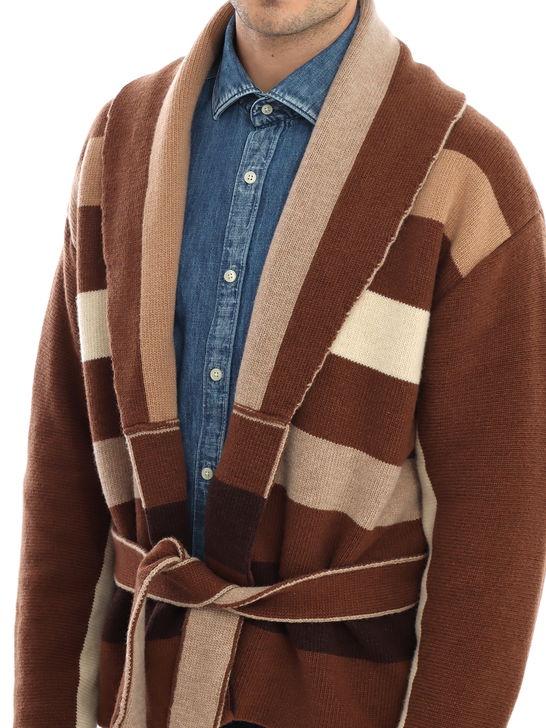 Rakki Cardigan Rakkì Navajo Marrone Saldi Di Fabbrica