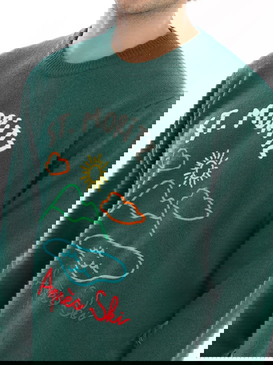Mc2 Saint Barth Maglia MC2 Saint Barth Verde Saldi Di Fabbrica