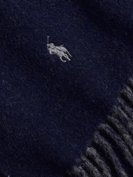 Polo Ralph Lauren Sciarpa Polo Ralph Lauren Double-Face Blu Consegna Veloce