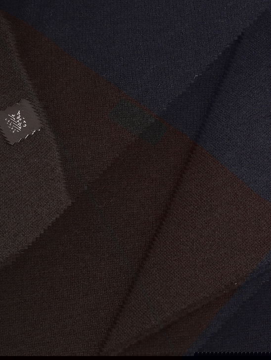 Barna Cashmere Sciarpa Barna Cashmere Bicolore Blu/Marrone Nuovo