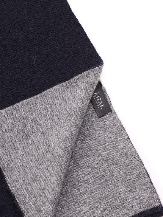 Barna Cashmere Sciarpa Barna Cashmere Bicolore Blu/Grigio Qualità