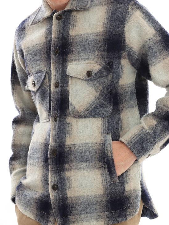 Tintoria Mattei Overshirt Tintoria Mattei Check Blu Super sconto