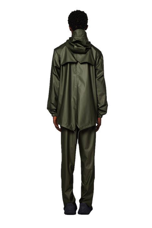 Rains Impermeabile Rains Fishtail Verde Sostegno trimestrale