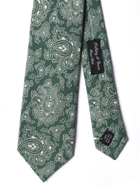 Holliday u0026 Brown Cravatta Holliday & Brown Twill Verde Prezzo basso