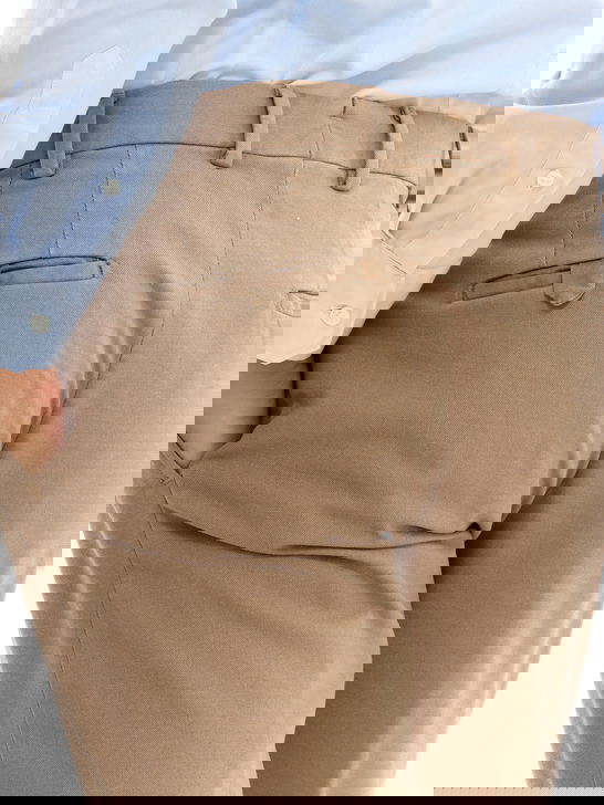 Devore Incipit Pantaloni Devore Incipit Melange Beige Promozione Limitata
