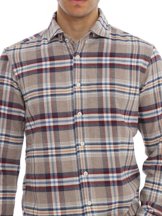 Bastoncino Camicia Bastoncino Check Beige Vendita Calda