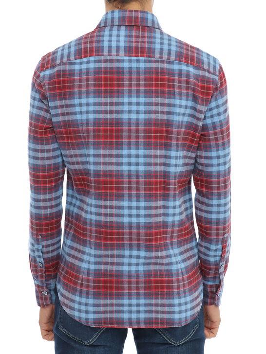 Bastoncino Camicia Bastoncino Check Blu Vendita Economica