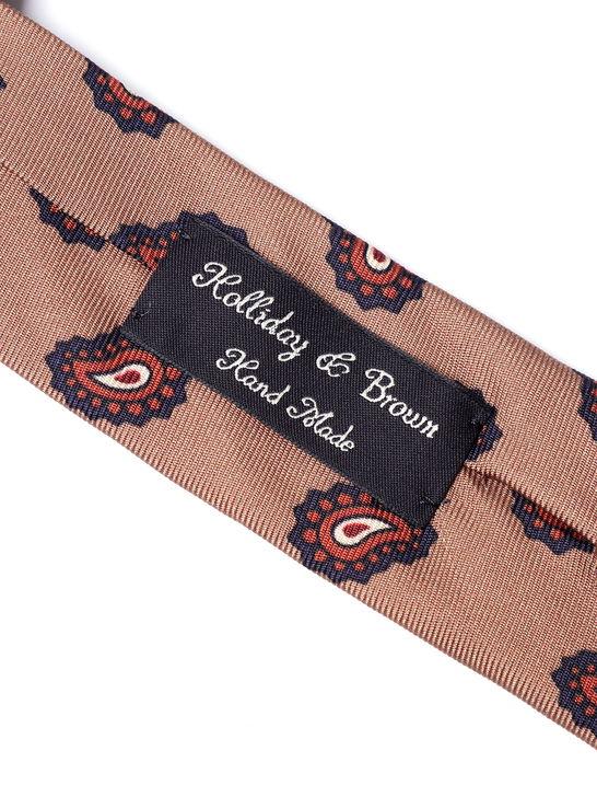 Holliday u0026 Brown Cravatta Holliday & Brown Twill Beige In Saldo