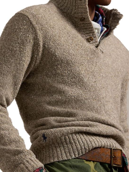 Polo Ralph Lauren Maglia Polo Ralph Lauren Speckled Beige Offerta settimanale