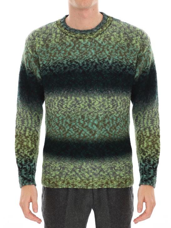Kangra Maglia Kangra Lana-Alpaca Verde Super sconto