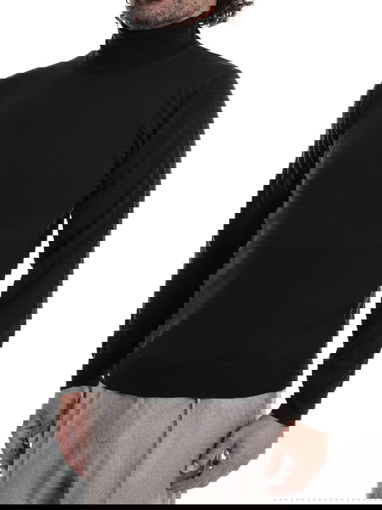 Kangra Maglia Kangra Dolcevita Merinos Nero Qualità Garantita