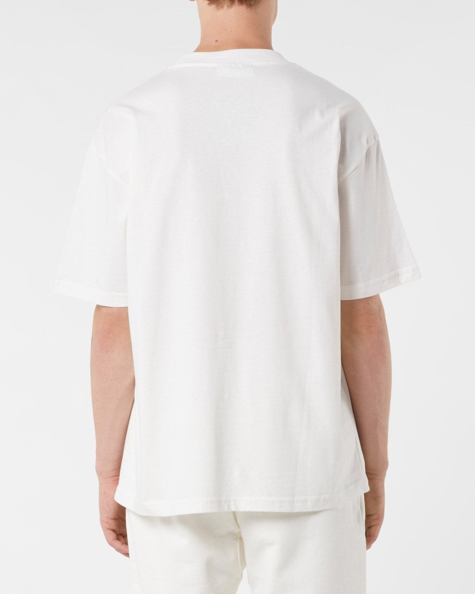 Vision Of Super OFF WHITE T-SHIRT WITH EMBROIDERED FLAMING HEART Convenienza