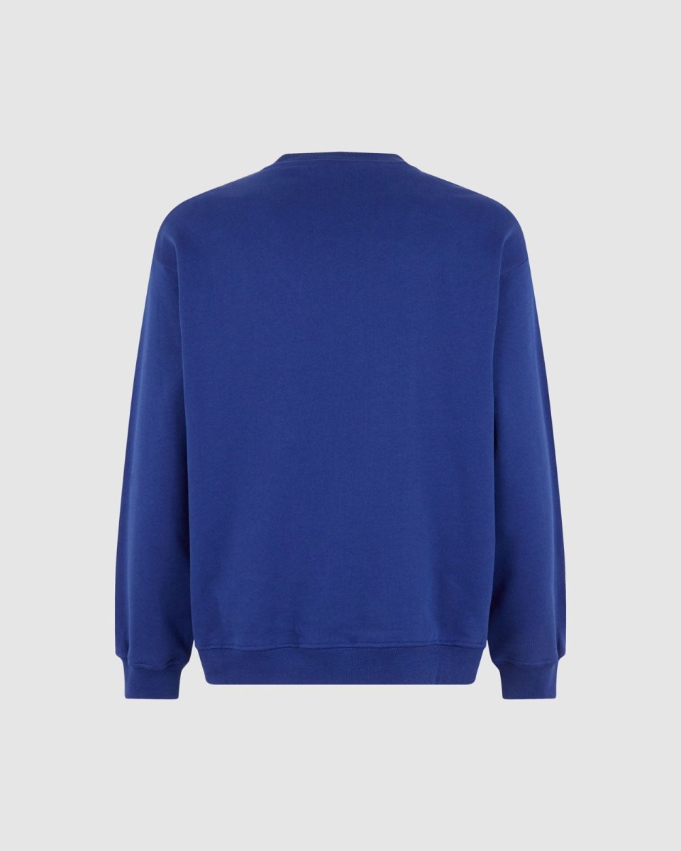 Vision Of Super BLUE CREWNECK WITH EMBROIDERED FLAMING HEART 2025
