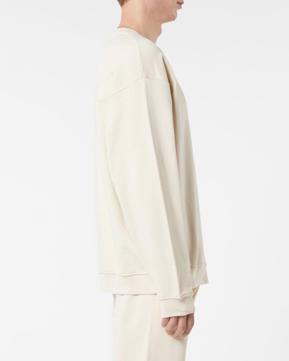Vision Of Super SAND CREWNECK WITH EMBROIDERED FLAMING HEART Acquista Ora